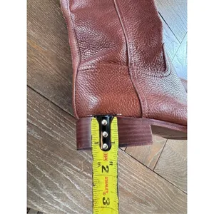 Tory Burch Kiernan 35MM Tumbled Leather Riding Boots Almond Size 7‎ thumbnail 12