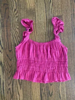 Pink ruched top thumbnail 2