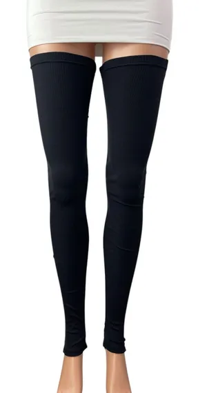 Alo Womens Black Sports Athletic Activewear Thigh High Compression Stockings M/L thumbnail 1