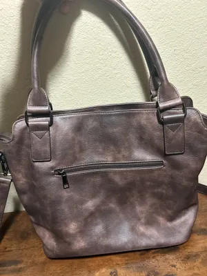 CLUCI Brown Satchel Top Handle Bag Detachable Adjustable Strap Zip Pockets thumbnail 8