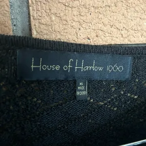 House of Harlow 1960 x REVOLVE Mardee Crop Top in Black Knit Crochet Size XS thumbnail 3