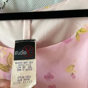 Vintage 90s Studio Y Sheer Slip Lined Floral Cottagecore Fairycore MIDI Dress thumbnail 9