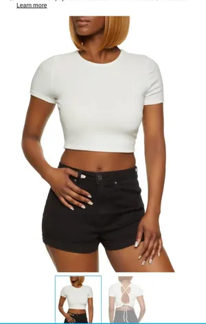 gaze DTLA open back white shirt thumbnail 2