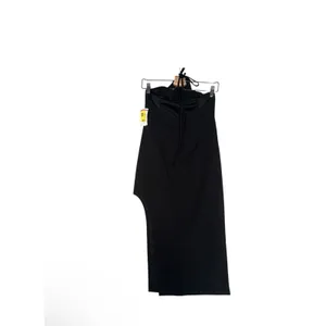 NEW Tsher Women Sz S Black Stretch Side Slit Pull On Halter Top Dress Holiday thumbnail 2