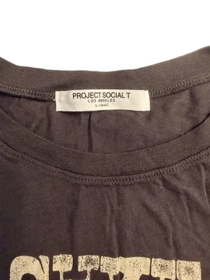 Project Social T Nashville Skeleton Easy Fit Tee Black XS NWOT thumbnail 4