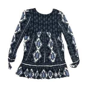 Free People Down by the Bay Navy Blue Tunic Dress XS thumbnail 9