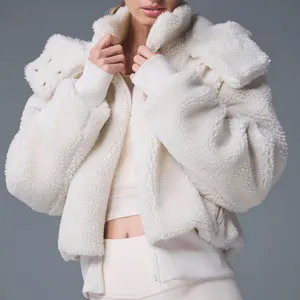 Alo Yoga Alo Yoga Foxy Sherpa Jacket Ivory S thumbnail 1