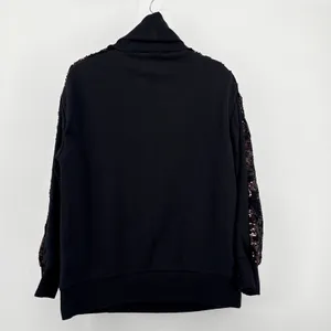 NWT Zara Trafaluc Black w/ Red Sequin Turtleneck Sweater Women's Size‎ Medium thumbnail 5