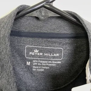 Peter Millar Perth Performance 1/4 Zip Womens M Gray Melange Raglan HBS Logo UPF thumbnail 9