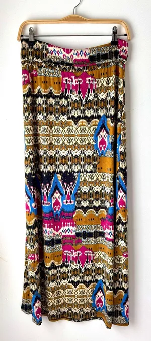 Print Maxi Skirt, Large Multiple thumbnail 1