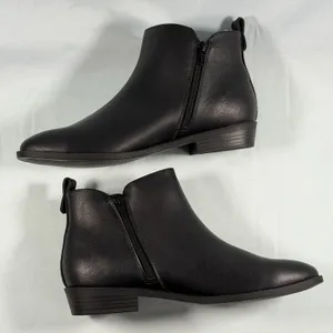 JOURNEE COLLECTION Size-8.5M‎ Womens Ellis Ankle Boot Shoe Black Faux Leather thumbnail 8