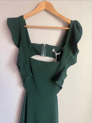 NEW Petal & Pup Yvonne Ruffle Trim Cutout High-Low Dress thumbnail 5