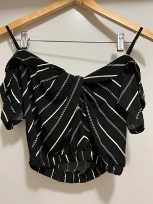 Black and White Stripe Top and Skirt thumbnail 7