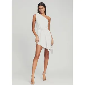 Retrofête Ella Sequin One Shoulder Mini Dress Moonglow White M NWT thumbnail 5
