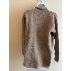 Madewell Turtleneck‎ Sweater Medium Taupe Merino Alpaca Waffle Knit E5271 thumbnail 5