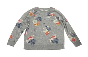 Old Navy Floral Crewneck Sweatshirt Size Large Botanical Boho Loungewear thumbnail 1