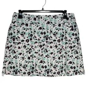 Lady Hagen Golf Skort Womens XL Mint Green‎ Purple Leopard Print Tummy Panel thumbnail 2