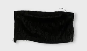 NWT | Strapless Fringe Top | Black | Size Small thumbnail 3