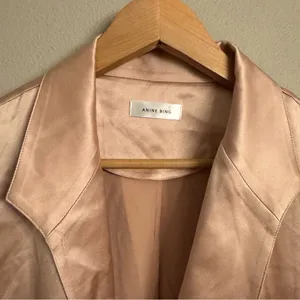 ANINE BING Silk‎ Satin Isabella Blazer Blouse thumbnail 5