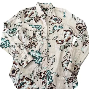 Lauren Ralph Lauren Pale‎ Pink Floral Cotton Button Down Shirt Delicate Feminine thumbnail 2