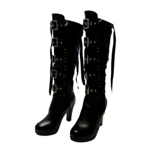 Y2K Women's Knee High Goth Chunky Boots in Black, Size 37/US 7 thumbnail 2