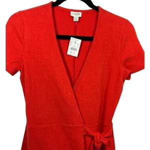 NWT J. Crew Women's Textured Knit Wrap Mini Dress Size XXS‎ Casual Vacation thumbnail 9