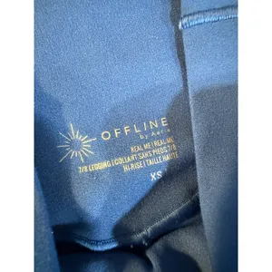 OFFLINE by Aerie Real Me Blue Crossover High Rise‎ 7/8 Leggings Womens XS thumbnail 3