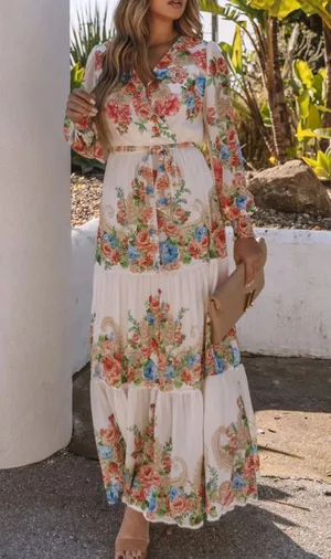 VICI | Joliet Floral Tiered Maxi Dress thumbnail 1