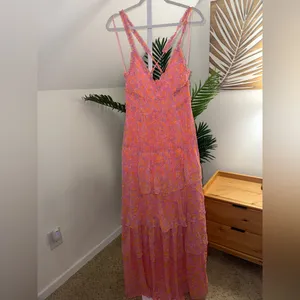 LIKELY Athena Tiered‎ Maxi Dress Pink and Purple Size 8 thumbnail 6