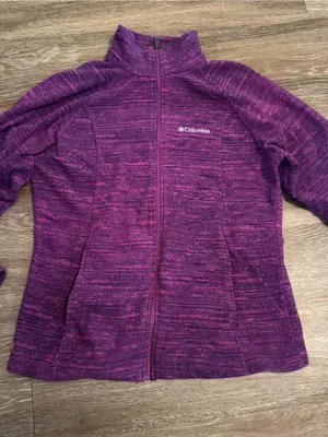 Columbia Women's Magenta Purple Full-Zip Teddy Fleece Jacket thumbnail 1