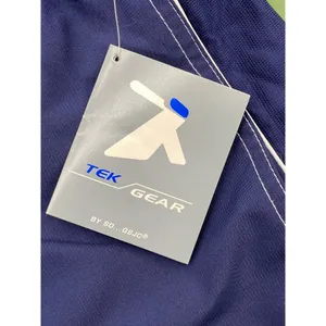 Tek Gear Women's Blue Athletic Bungee Drawstring Cargo Pocket‎ Shorts New Swim L thumbnail 3