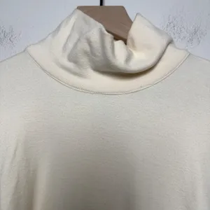 BURU Women Cotton Turtleneck Top Medium‎ Cream Keyhole Back Long Sleeve Nursing thumbnail 2
