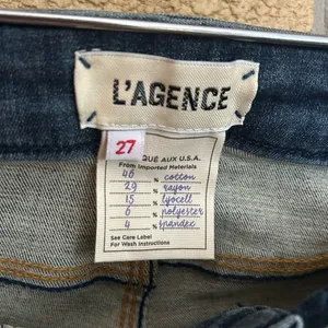 NWT L’AGENCE MARGOT High Rise Skinny Denim Jean Dark Wash Size 27 thumbnail 2