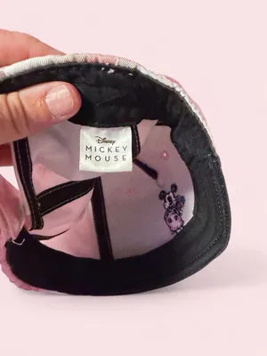 Disney Pink & Red Tie-Dye Mickey Mouse Baseball Cap thumbnail 3