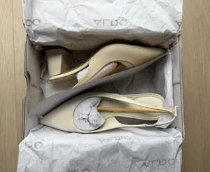 Brand New ALDO Heels – Size 7.5 – White/Bone thumbnail 1