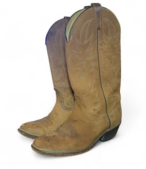 Dan Post Women’s Vintage Brown Leather Western Festival Work Boots Sz 8 thumbnail 1