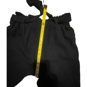 Active USA Black Paperbag Waist‎ High Rise Tapered Leg Tie Belt Pants Medium thumbnail 9