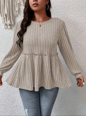 SheIn Knit Long Sleeve Top thumbnail 1