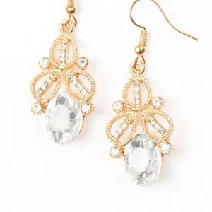 NWT Paparazzi A Crown Pleaser Gold Earrings thumbnail 1