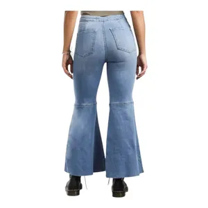 Free People Women's Size 31 Youthquake Crop Flare‎ Jeans Medium Wash thumbnail 2