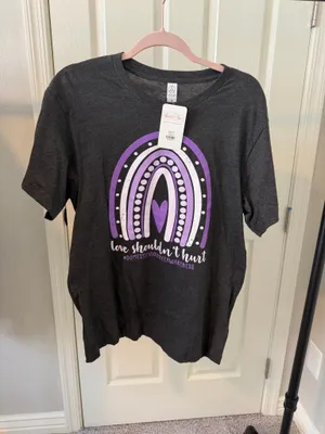 Alternative Gray and Purple Tshirt #DomesticViolenceAwareness thumbnail 1