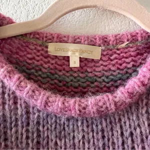 Loveshackfancy Multicolor Yumi‎ Ruffle Alpaca Wool Blend Pullover Sweater Small thumbnail 6