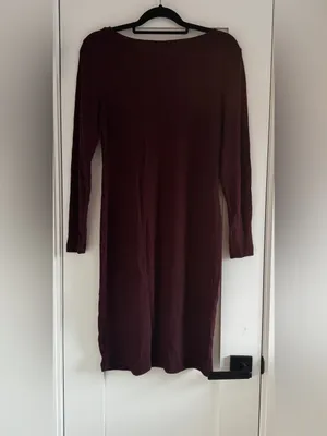 Target A New Day NWT Burgundy Ribbed Long Sleeve Knit Dress M thumbnail 3