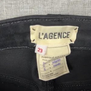L'AGENCE Jeans Womens 23 Black Faux Leather Mid Rise Skinny Lace Up Stretch thumbnail 8
