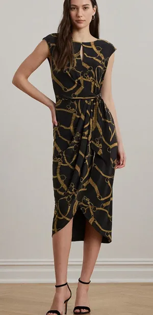 New Lauren, Ralph Lauren wrap dress size 4 thumbnail 1
