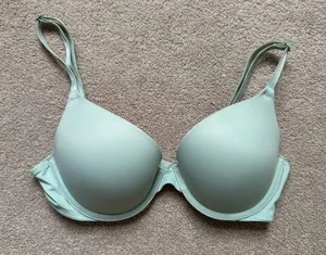 Victoria Secret Pink Push Up Bra Blue Size 34 C thumbnail 1