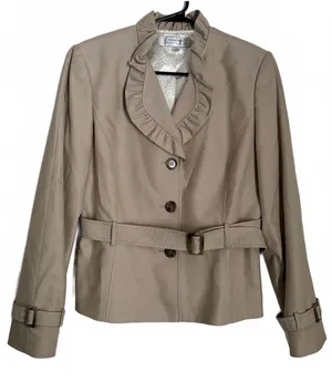 Tahari Arthur S Levine Women's Safari Inspired Jacket Size 10 Khaki City Chic thumbnail 1