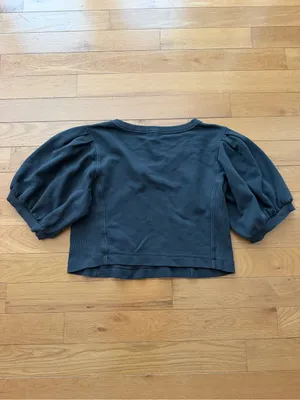Aerie Lightweight Ribbed Short Sleeve Sweatshirt Size XL thumbnail 5