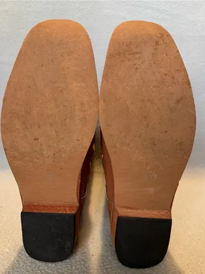 Brown Sunflower Embroidered Cowgirl Boots size 37-please see approx. measurement thumbnail 6