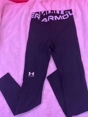 Under Armour Black Girls' Logo Waistband Performance Leggings thumbnail 1